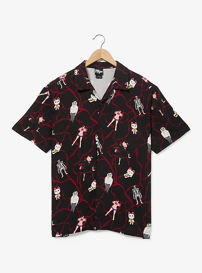 Dandadan Characters Allover Print Woven Button-Up - BoxLunch Exclusive