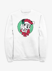 Disney Minnie Mouse Wreath Face Sweatshirt