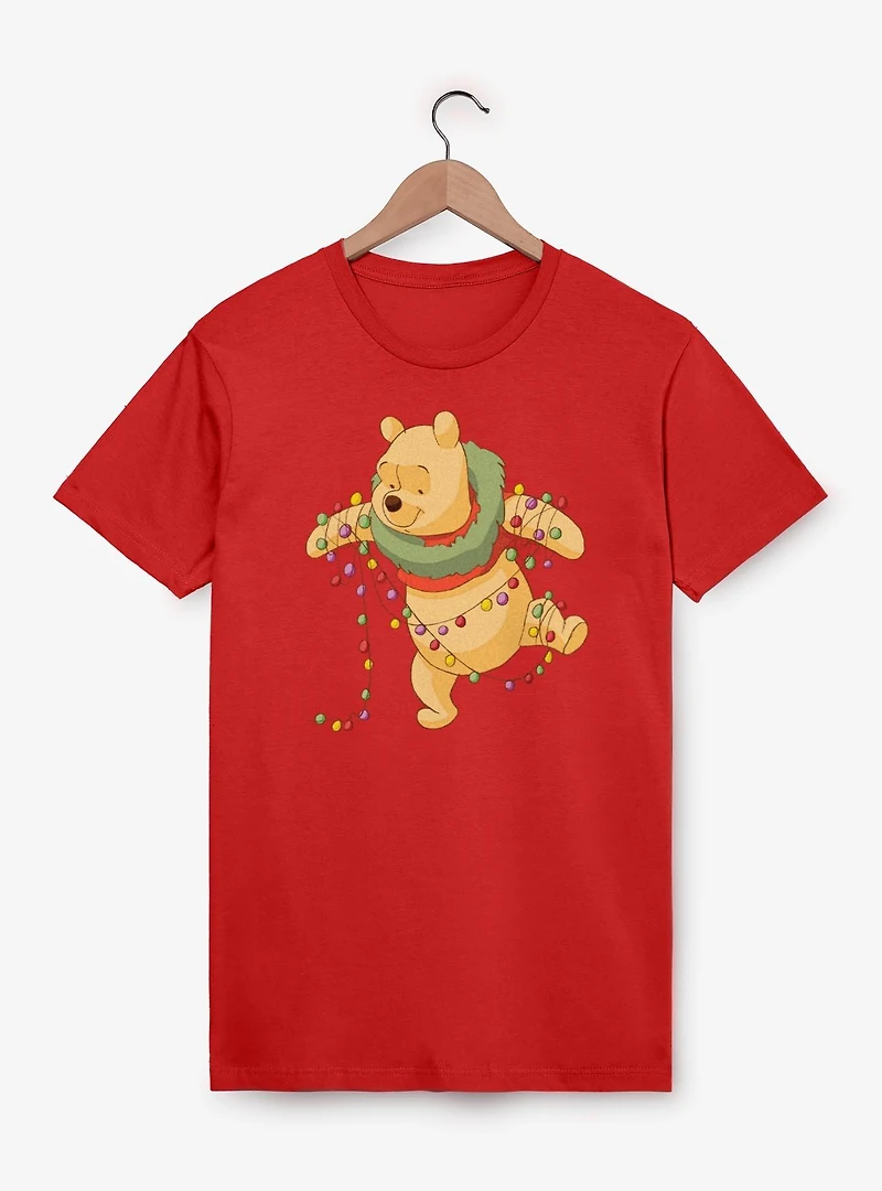 Disney Winnie The Pooh Xmas Lights Pose T-Shirt