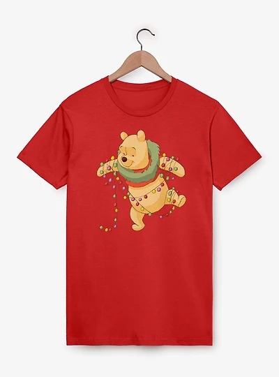 Disney Winnie The Pooh Xmas Lights Pose T-Shirt
