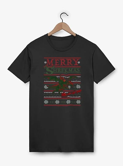 Shrek Merry Shrekmas Dragon Ugly Christmas Sweater Style T-Shirt