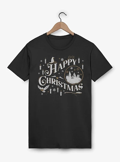 Harry Potter Happy Christmas Candle Magic T-Shirt