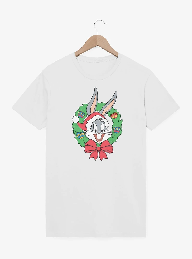 Looney Tunes Bugs Bunny Christmas Wreath T-Shirt