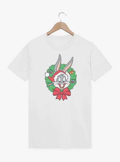 Looney Tunes Bugs Bunny Christmas Wreath T-Shirt