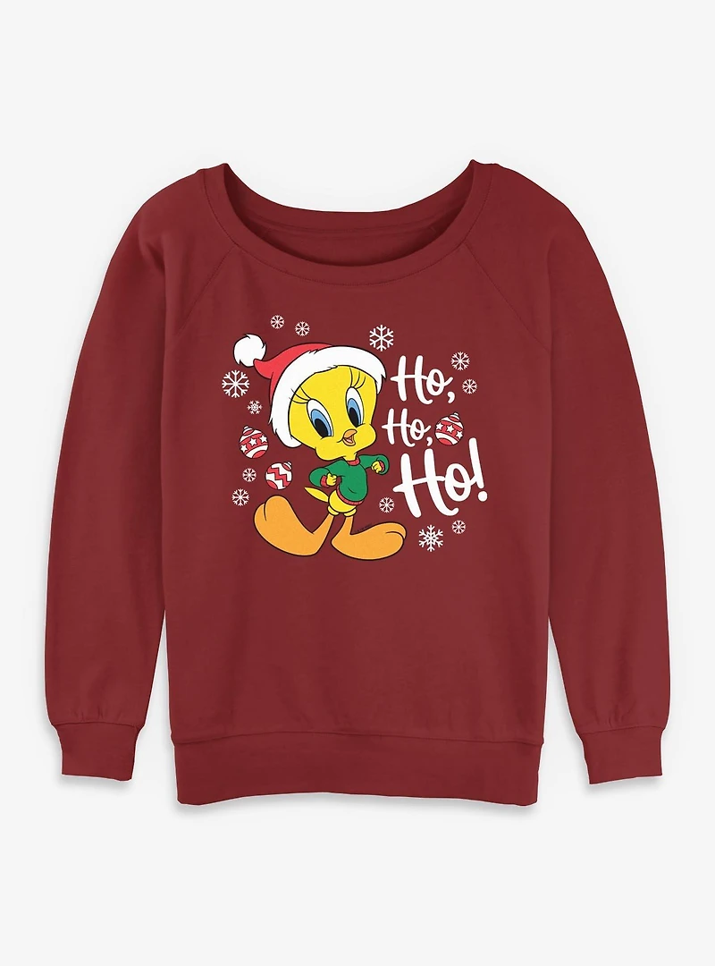 Looney Tunes Tweety Ho Womens Slouchy Sweatshirt