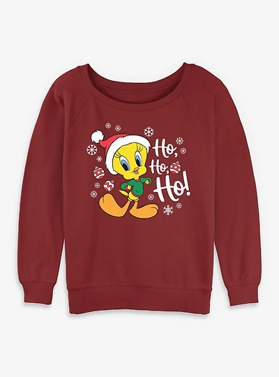 Looney Tunes Tweety Ho Womens Slouchy Sweatshirt
