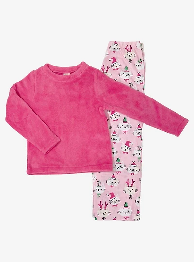 Plush Christmas Cats Youth Sleep Set