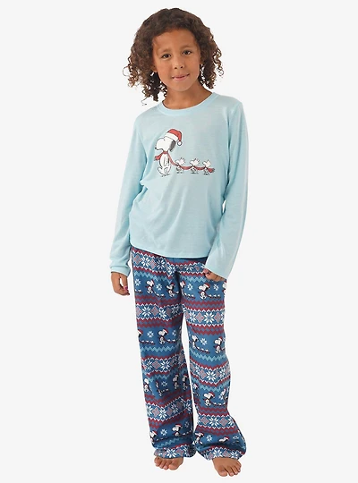 Peanuts Snoopy Christmas Fair Isle Youth Pajama Set