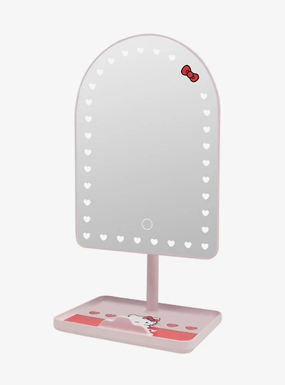 Sanrio Hello Kitty "Hearts" Arch LED Tabletop Makeup Mirror with Phone Stand Base
