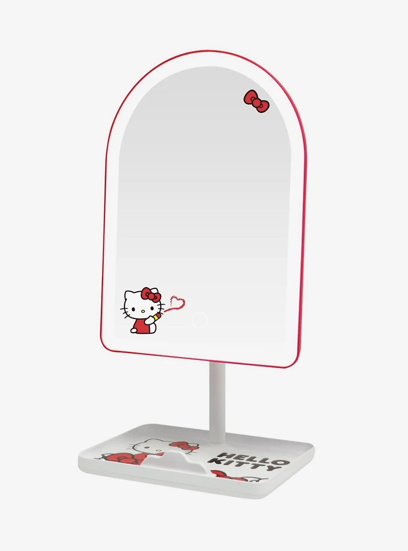 Sanrio Hello Kitty "Bows" Arch LED Tabletop Makeup Mirror with Phone Stand Base
