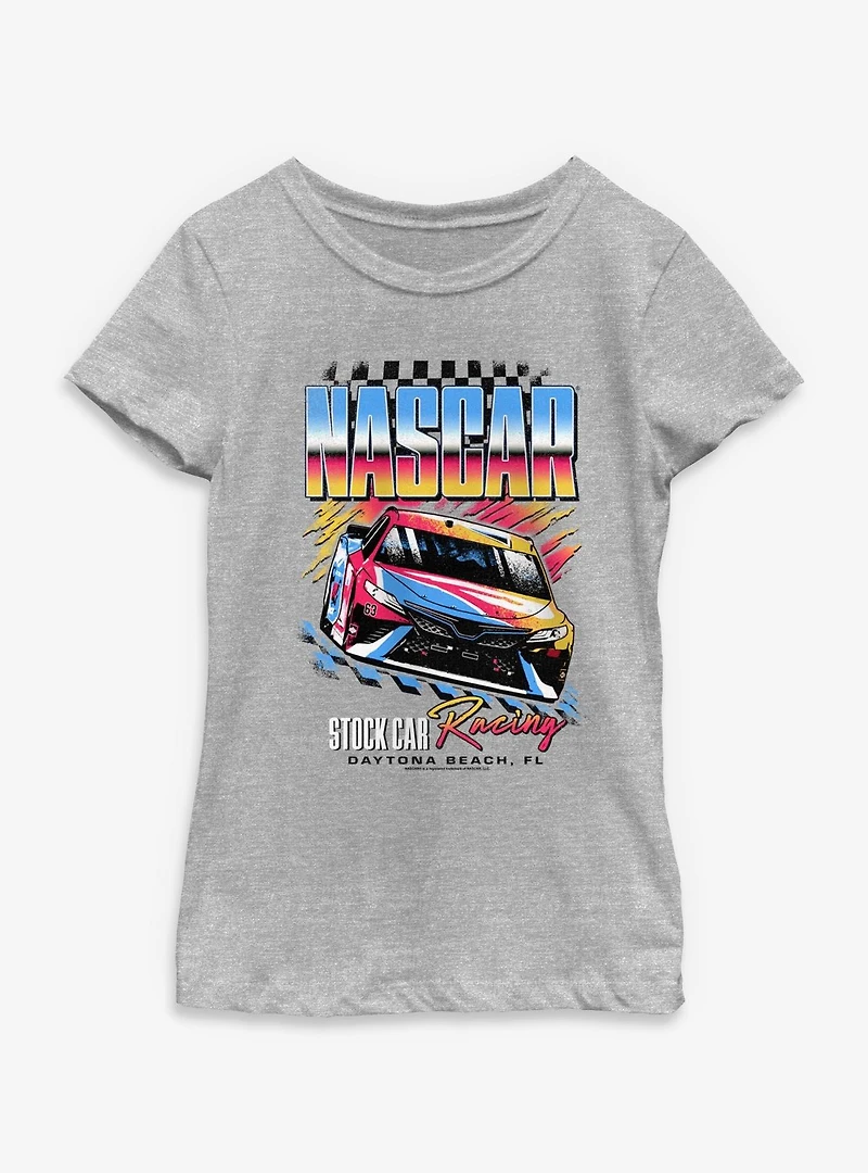 NASCAR Chromed Stock Car Racing Youth Girls T-Shirt