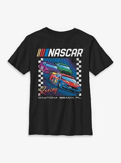NASCAR Checkered Box Racing Car Youth T-Shirt
