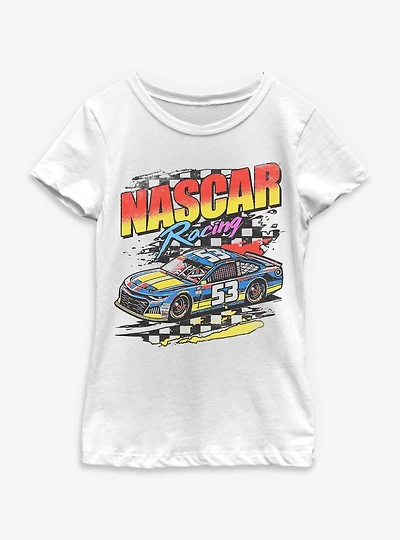 NASCAR Retro Racing Car Youth Girls T-Shirt
