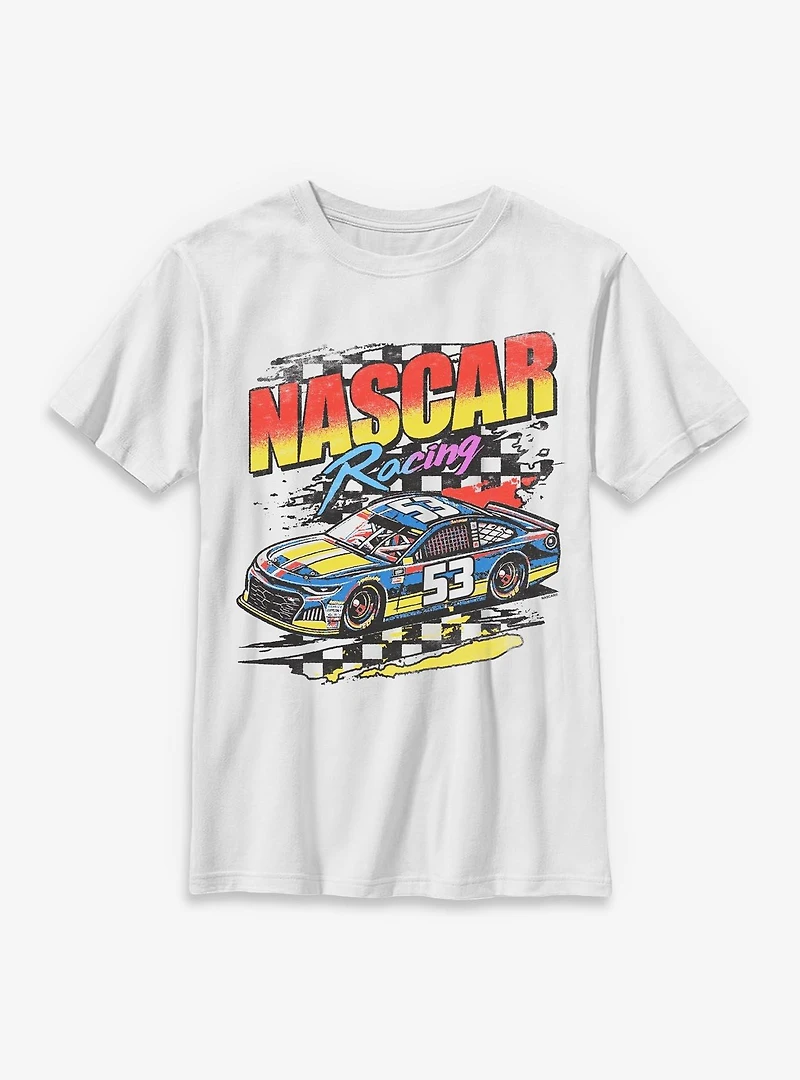 NASCAR Retro Racing Car  Youth T-Shirt