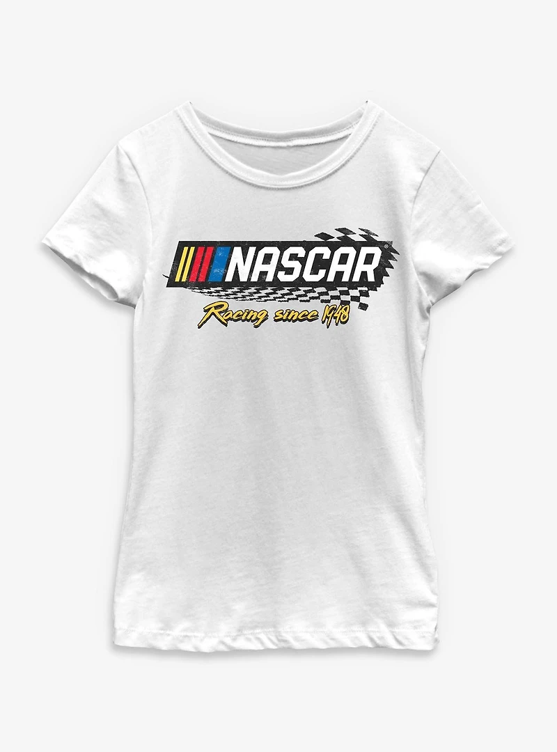 NASCAR Checker Racing Logo Youth Girls T-Shirt