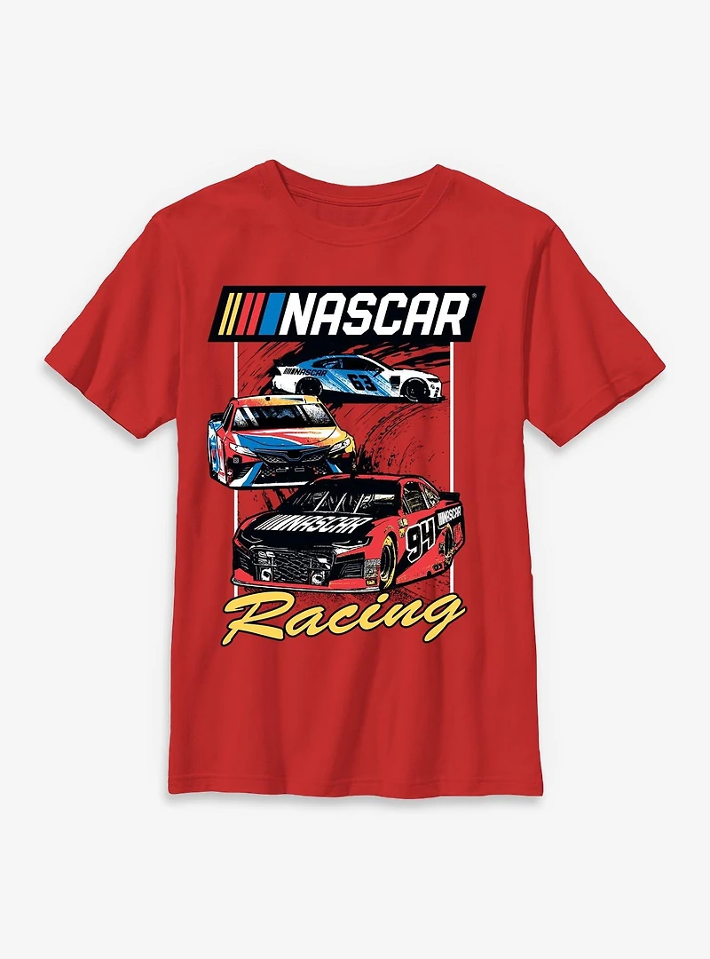 NASCAR Racing Cars Retro Youth T-Shirt