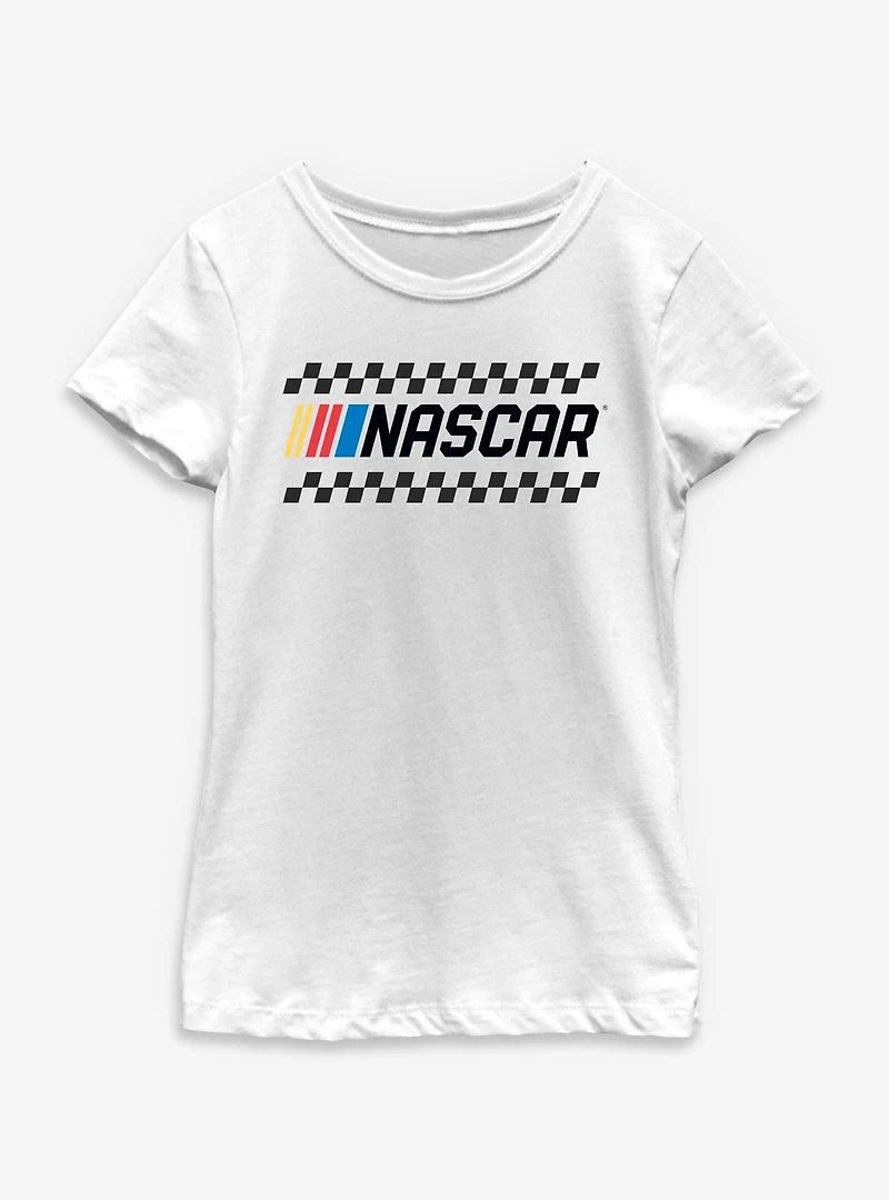 NASCAR Checkered Logo Youth Girls T-Shirt