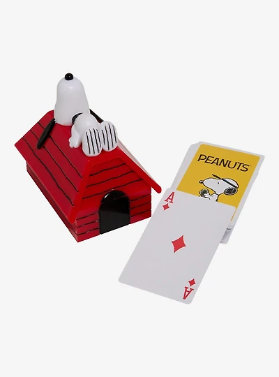 Peanuts Snoopy Doghouse Playing Card Holder & Playing Cards Set