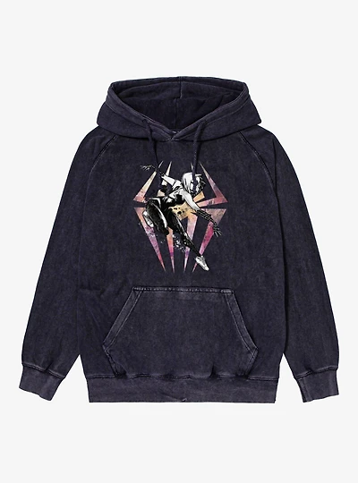 Marvel Spider Gwen Watercolor Logo Mineral Wash Hoodie Box Lunch Exclusive