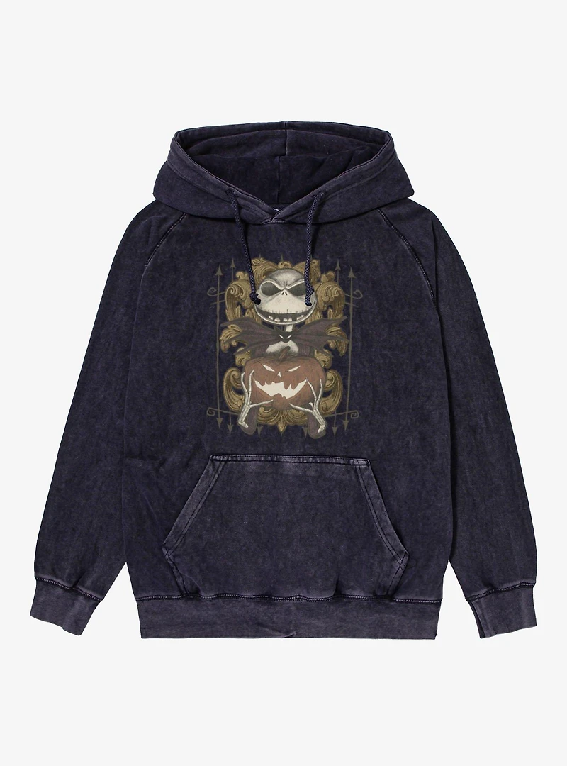 Disney The Nightmare Before Christmas Jack Pumpkin Flourish Mineral Wash Hoodie Box Lunch Exclusive