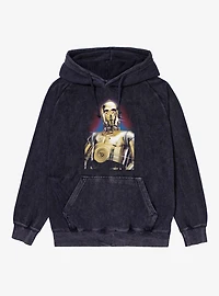 Star Wars C-3PO Portrait Mineral Wash Hoodie Box Lunch Exclusive