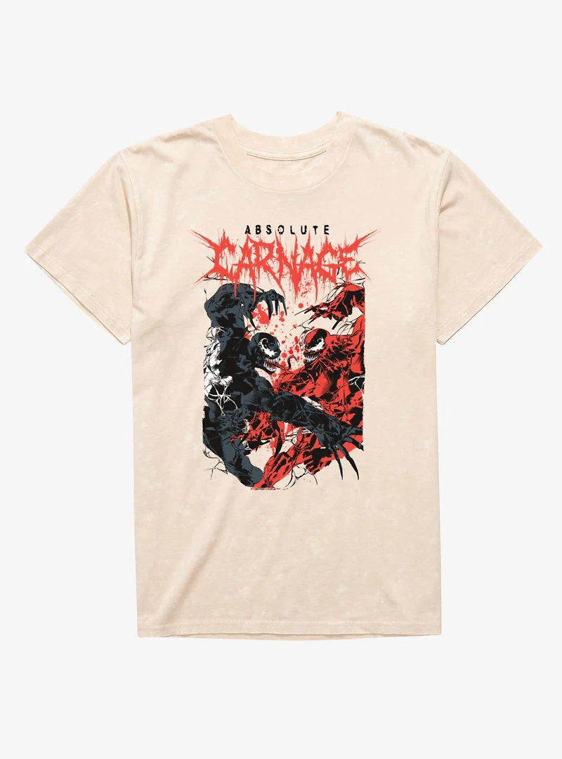 Marvel Venom Absolute Carnage Mineral Wash T-Shirt Box Lunch Exclusive