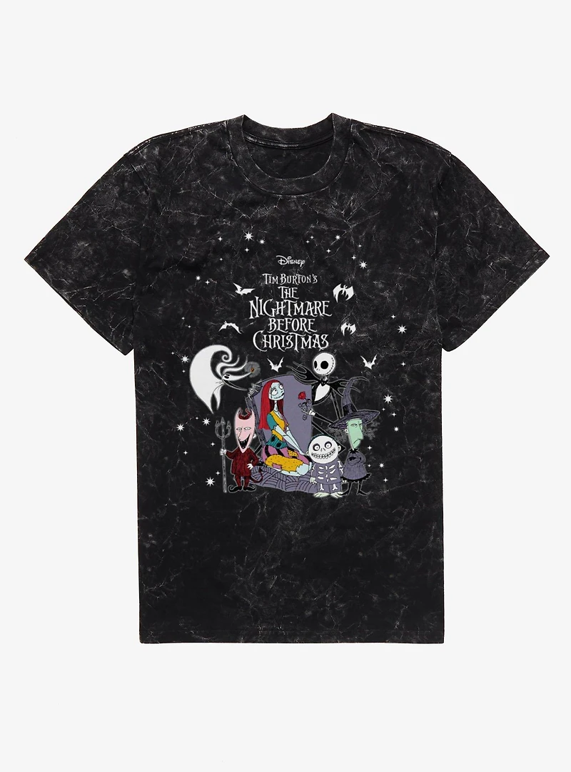Disney The Nightmare Before Christmas Stars Mineral Wash T-Shirt Box Lunch Exclusive