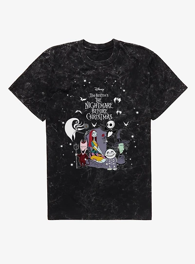 Disney The Nightmare Before Christmas Stars Mineral Wash T-Shirt Box Lunch Exclusive