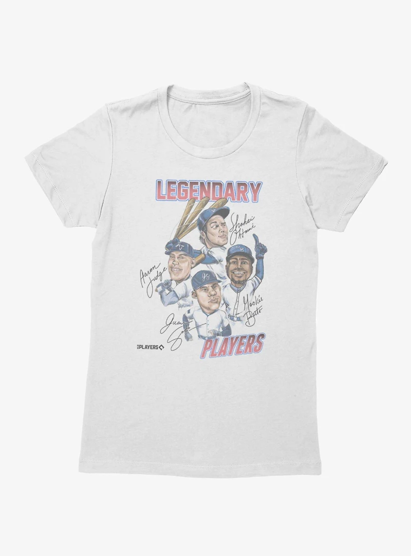 MLB Legendary Players Caricatures Womens T-Shirt Box Lunch Exclusive
