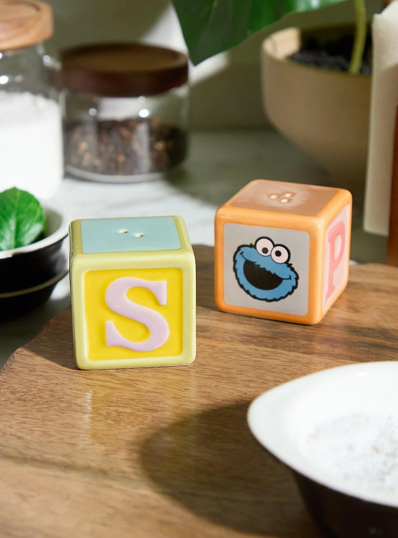 Sesame Street Letter Blocks Figural Salt and Pepper Shaker Set - BoxLunch Exclusive