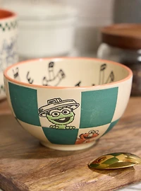 Sesame Street Characters Green Checker Print Bowl - BoxLunch Exclusive
