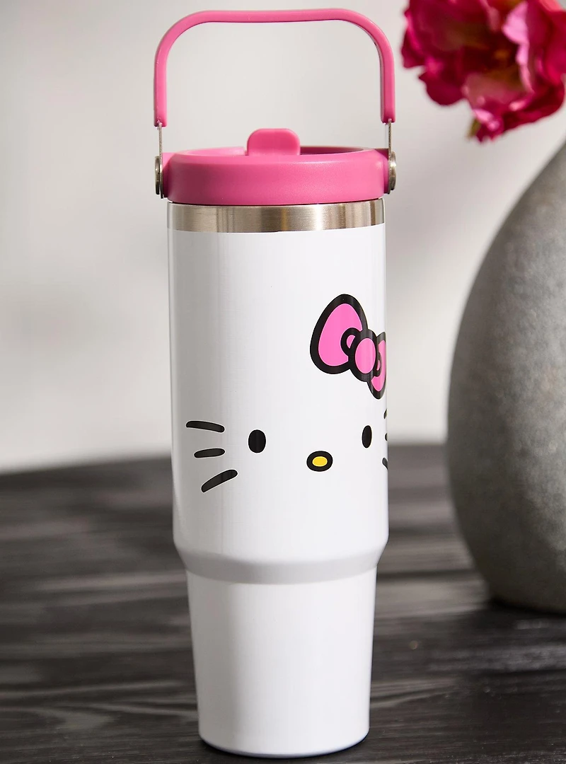 Sanrio Hello Kitty Face Travel Straw Tumbler