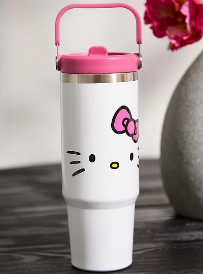 Sanrio Hello Kitty Face Travel Straw Tumbler