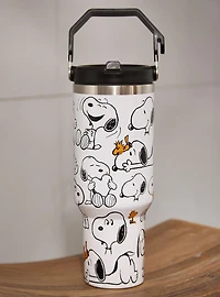 Peanuts Snoopy & Woodstock Travel Straw Tumbler