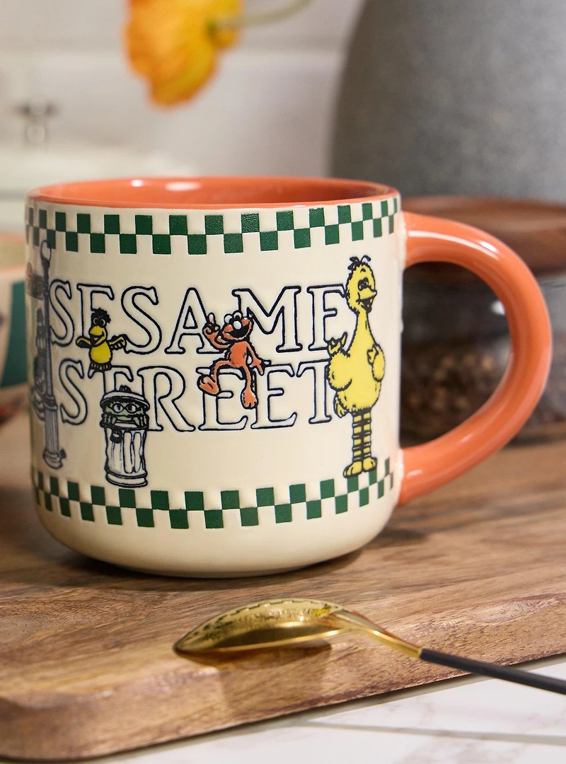 Sesame Street Checkered Characters Mug - BoxLunch Exclusive