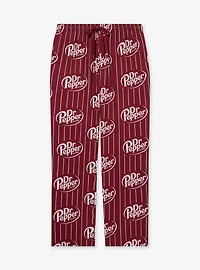Dr. Pepper Logo Allover Print Striped Plus Sleep Pants — BoxLunch Exclusive