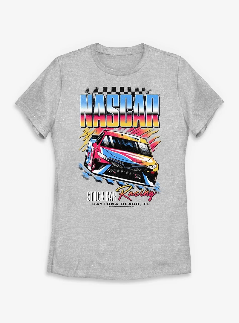 NASCAR Chromed Stock Car Racing Womens T-Shirt