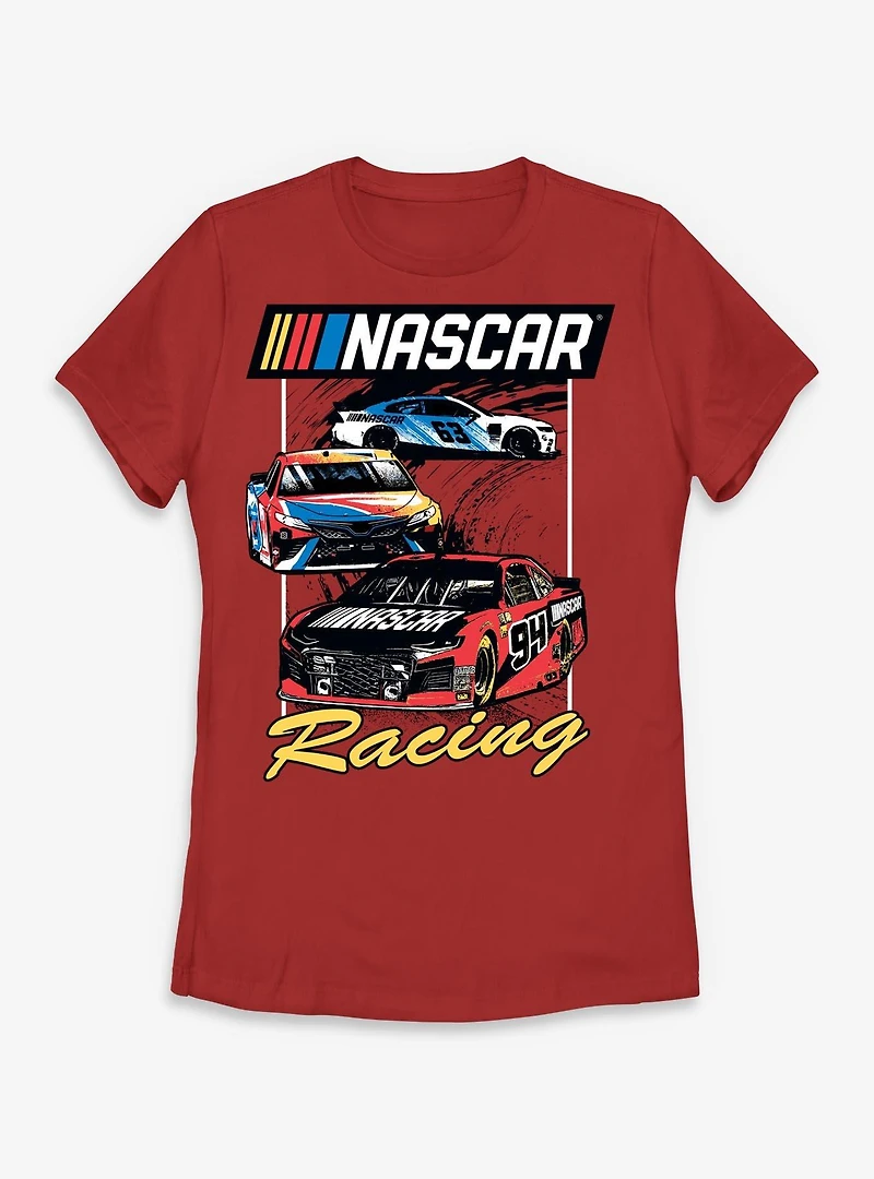 NASCAR Racing Cars Retro Womens T-Shirt