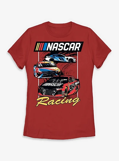 NASCAR Racing Cars Retro Womens T-Shirt