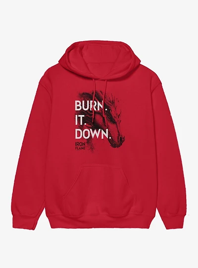 Fourth Wing Burn It Down Iron Flame Hoodie Box Lunch Exclusive