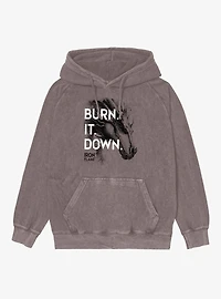 Fourth Wing Burn It Down Iron Flame Mineral Wash Hoodie Box Lunch Exclusive