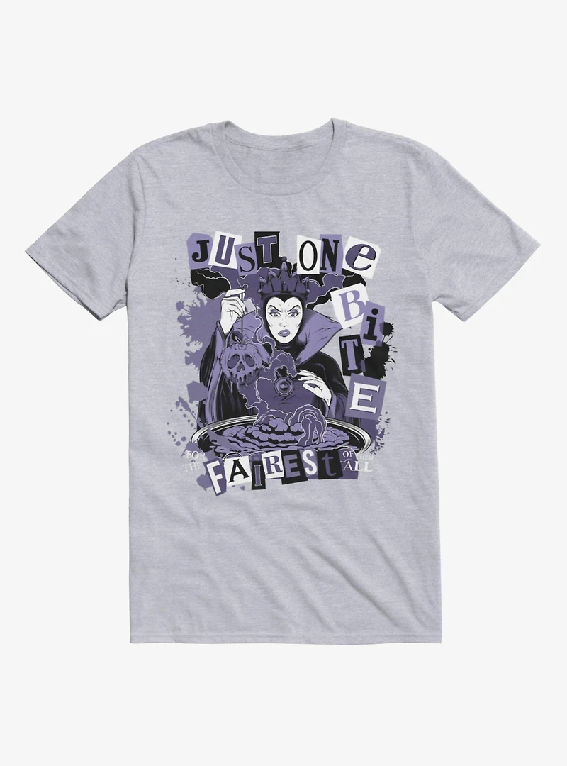 Disney Villains Snow White Evil Queen Just One Bite Block Letters T-Shirt Box Lunch Exclusive