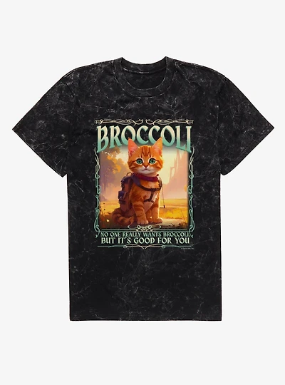 Fourth Wing Broccoli Portrait Mineral Wash T-Shirt Box Lunch Exclusive