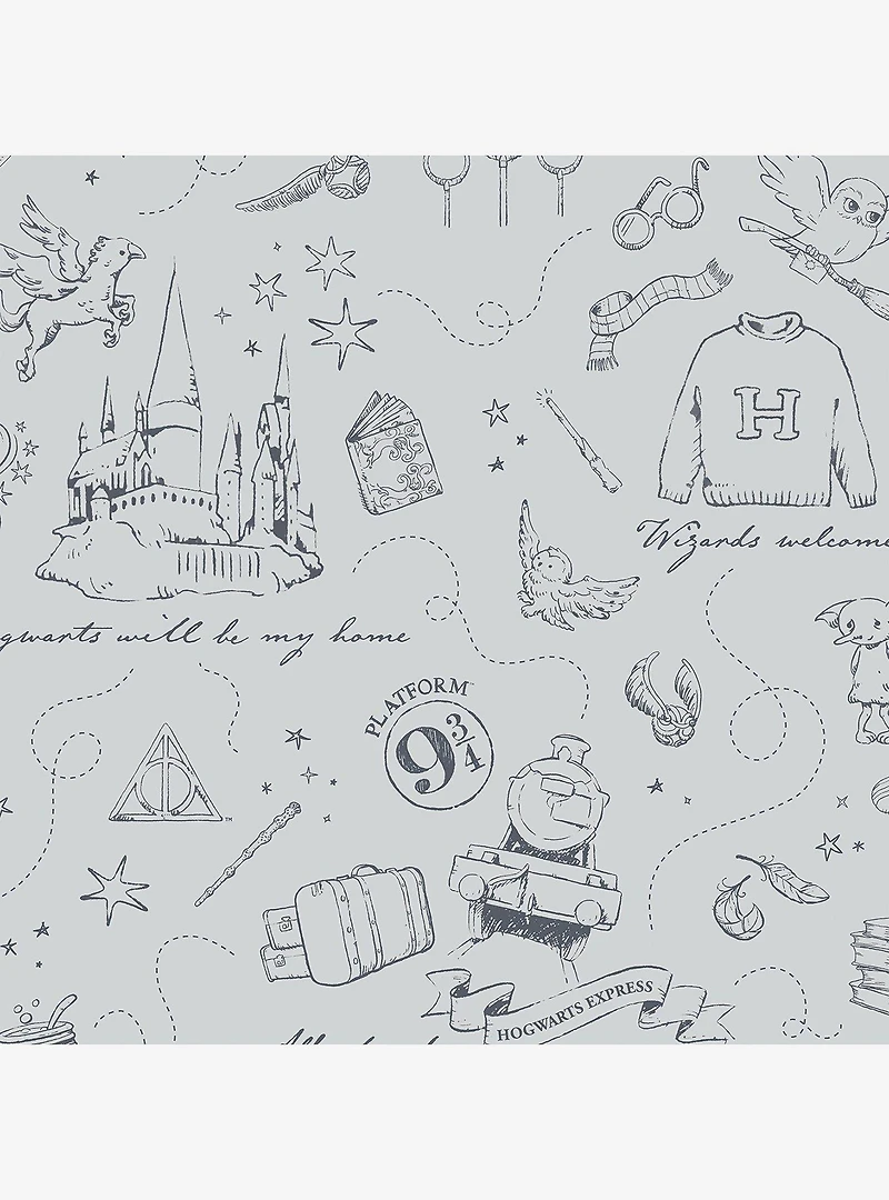 Harry Potter Magical Moments Trail Grey Wallpaper