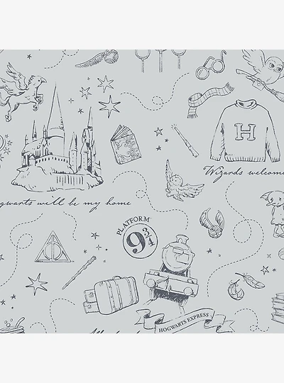 Harry Potter Magical Moments Trail Grey Wallpaper