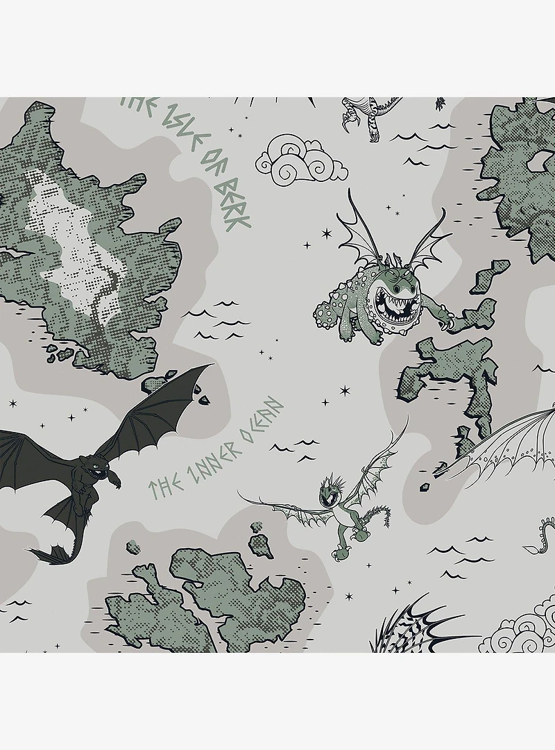 How to Train Your Dragon Isle of Berk Grey Wallpaper