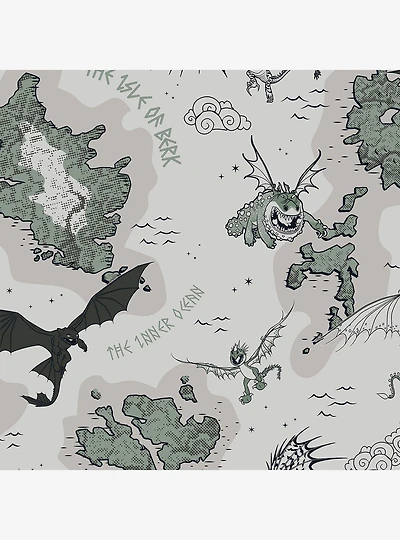 How to Train Your Dragon Isle of Berk Grey Wallpaper