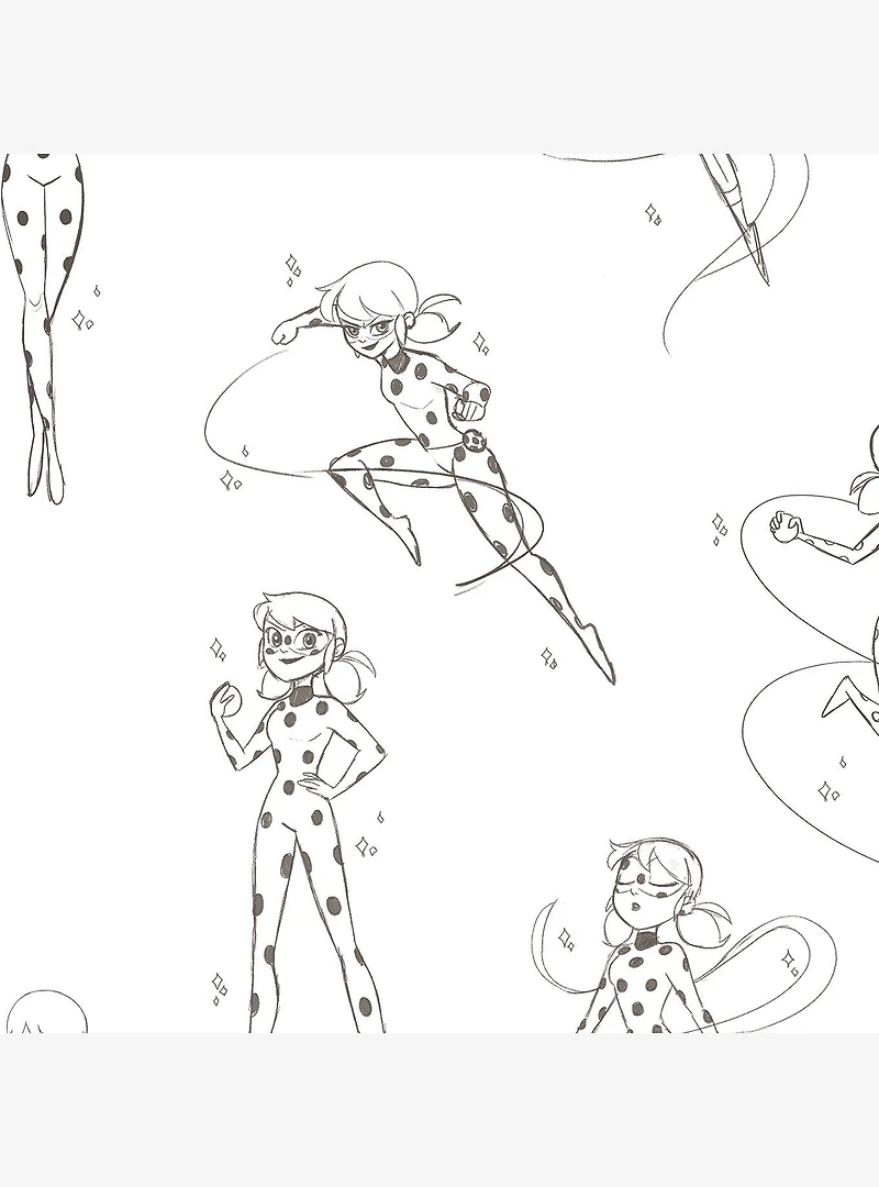 Miraculous: Tales of Ladybug & Cat Noir Sketch Charcoal Wallpaper