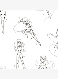 Miraculous: Tales of Ladybug & Cat Noir Sketch Charcoal Wallpaper