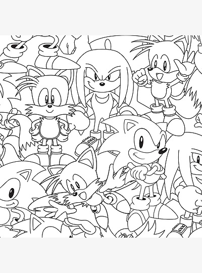Sonic The Hedgehog Line Art Wallpaper